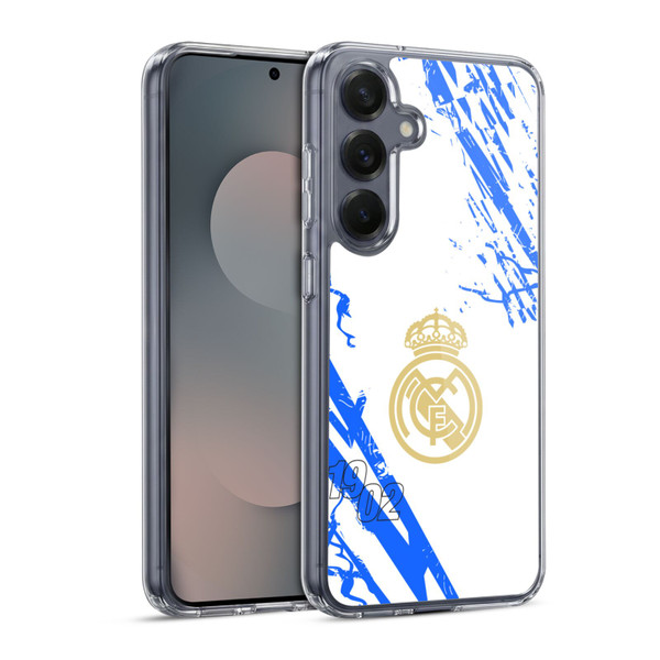 Real Madrid CF Urban White Blue Soft Gel Case for Samsung Galaxy S25 & MagSafe