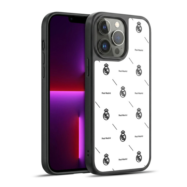 Real Madrid CF Legend Black Logo Pattern Gel Armour Case For Apple iPhone 13 Pro Max