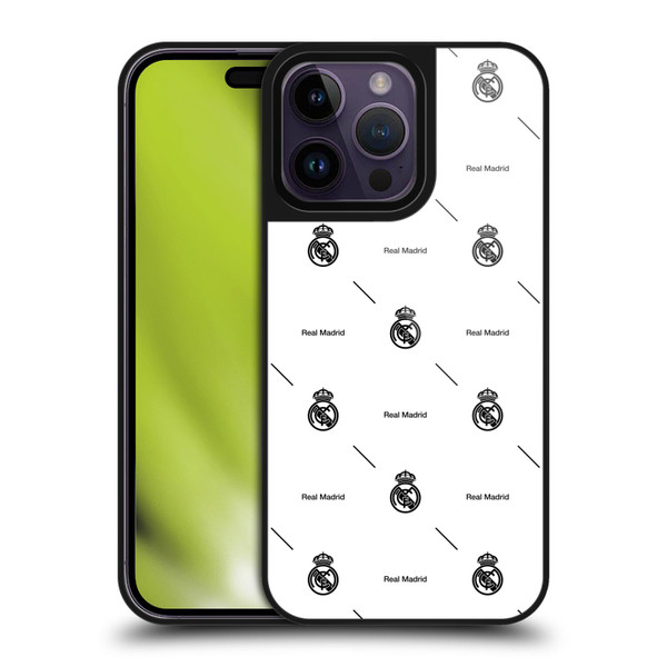 Real Madrid CF Legend Black Logo Pattern Gel Armour Case For Apple iPhone 14 Pro Max