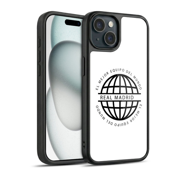 Real Madrid CF Legend Black Logo Gel Armour Case For Apple iPhone 15
