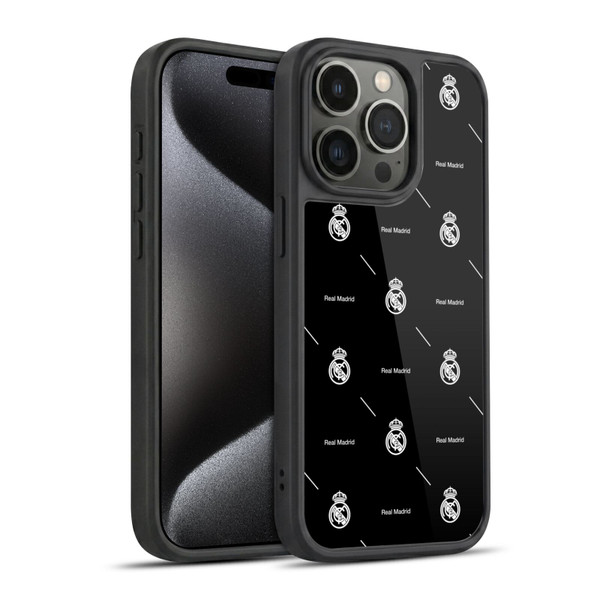 Real Madrid CF Legend White Logo Pattern Gel Armour Case For Apple iPhone 15 Pro