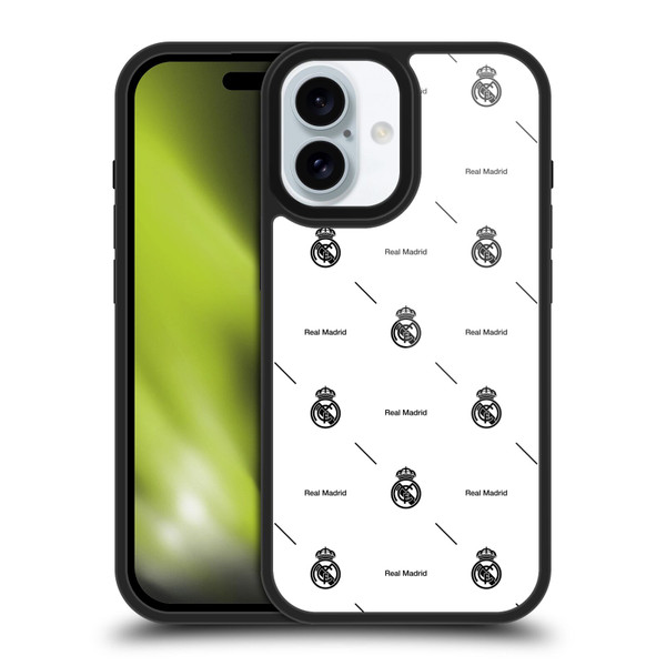 Real Madrid CF Legend Black Logo Pattern Gel Armour Case For Apple iPhone 16