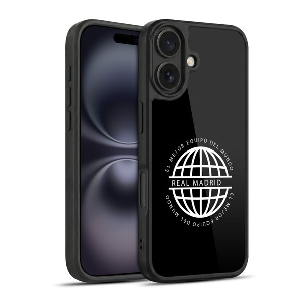 Real Madrid CF Legend White Logo Gel Armour Case For Apple iPhone 16