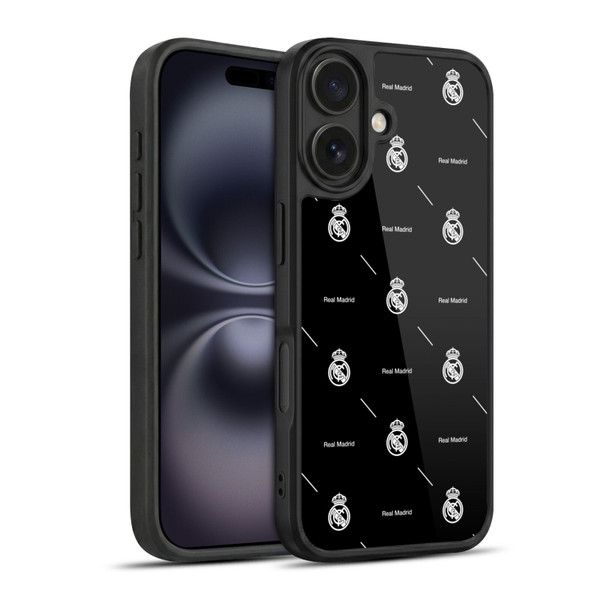 Real Madrid CF Legend White Logo Pattern Gel Armour Case For Apple iPhone 16