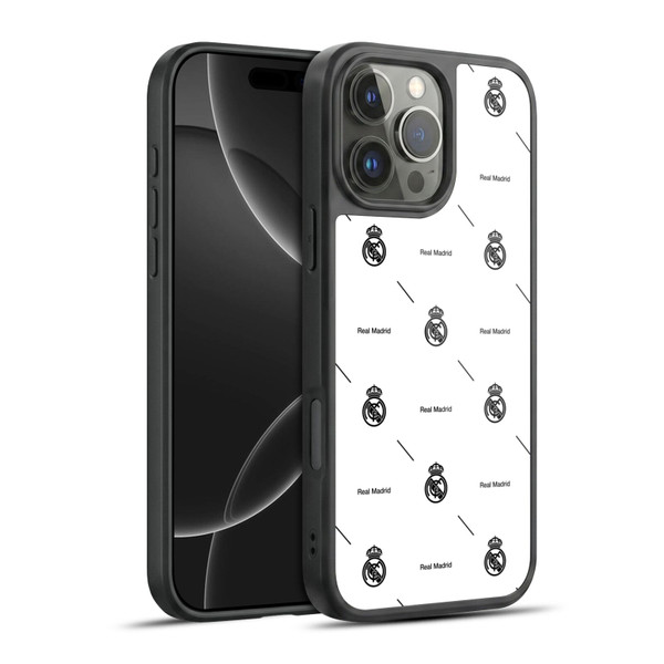 Real Madrid CF Legend Black Logo Pattern Gel Armour Case For Apple iPhone 16 Pro Max