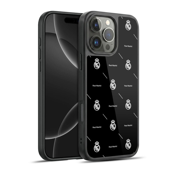 Real Madrid CF Legend White Logo Pattern Gel Armour Case For Apple iPhone 16 Pro Max