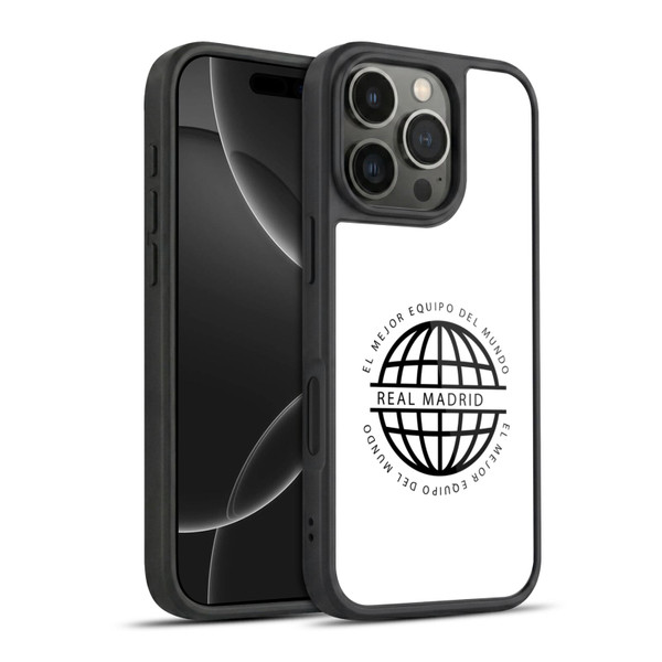 Real Madrid CF Legend Black Logo Gel Armour Case For Apple iPhone 16 Pro