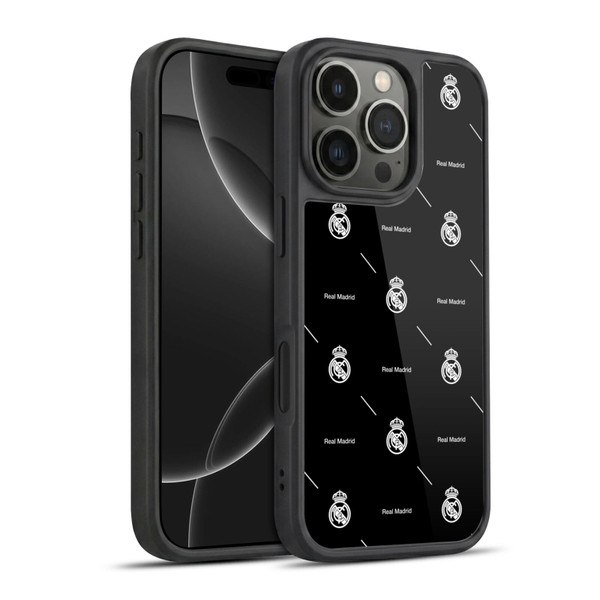 Real Madrid CF Legend White Logo Pattern Gel Armour Case For Apple iPhone 16 Pro