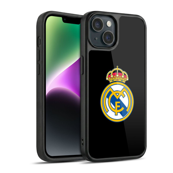 Real Madrid CF Origin Plain Logo Black Gel Armour Case For Apple iPhone 14