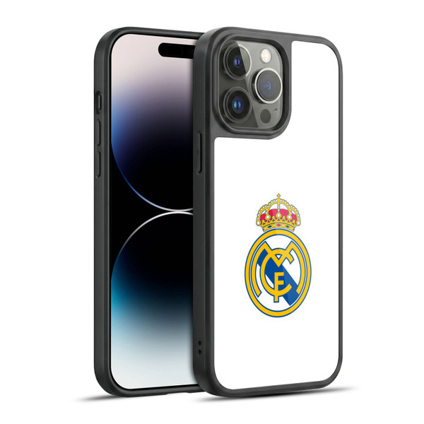 Real Madrid CF Origin Plain Logo White Gel Armour Case For Apple iPhone 14 Pro Max