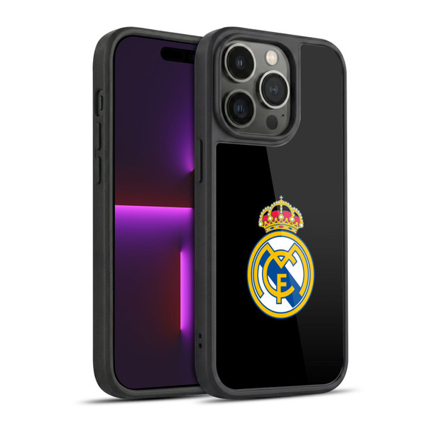 Real Madrid CF Origin Plain Logo Black Gel Armour Case For Apple iPhone 14 Pro