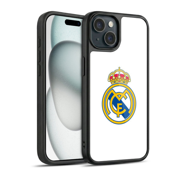Real Madrid CF Origin Plain Logo White Gel Armour Case For Apple iPhone 15