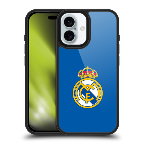 Real Madrid CF Origin Plain Logo Blue Gel Armour Case For Apple iPhone 16