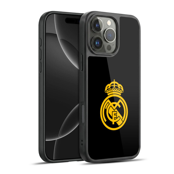 Real Madrid CF Origin Gold Logo Gel Armour Case For Apple iPhone 16 Pro Max