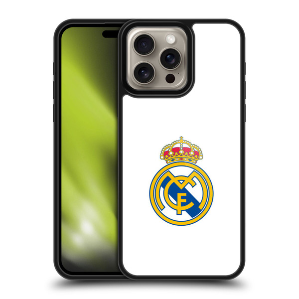 Real Madrid CF Origin Plain Logo White Gel Armour Case For Apple iPhone 16 Pro Max