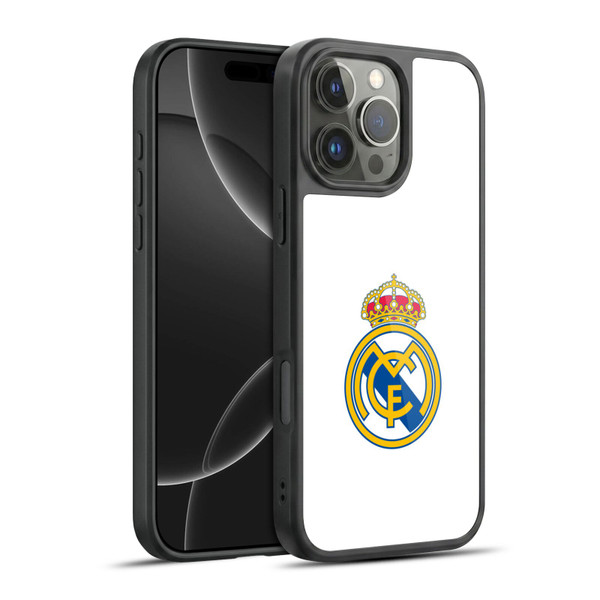 Real Madrid CF Origin Plain Logo White Gel Armour Case For Apple iPhone 16 Pro Max