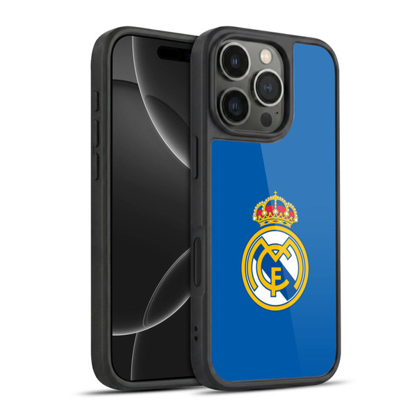 Real Madrid CF Origin Plain Logo Blue Gel Armour Case For Apple iPhone 16 Pro