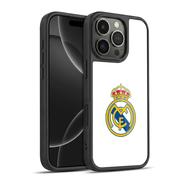 Real Madrid CF Origin Plain Logo White Gel Armour Case For Apple iPhone 16 Pro