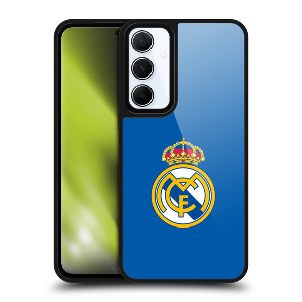 Real Madrid CF Origin Plain Logo Blue Gel Armour Case For Samsung Galaxy A55 5G