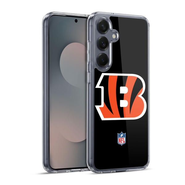 NFL Cincinnati Bengals Logo Plain Soft Gel Case for Samsung Galaxy S25+ & MagSafe