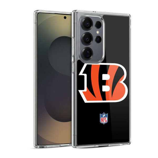 NFL Cincinnati Bengals Logo Plain Soft Gel Case for Samsung Galaxy S25 Ultra & MagSafe