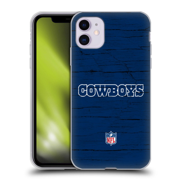 NFL Dallas Cowboys Logo Distressed Look Soft Gel Case for Apple iPhone 11