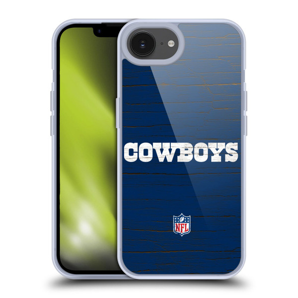 NFL Dallas Cowboys Logo Distressed Look Soft Gel Case for Apple iPhone 16e