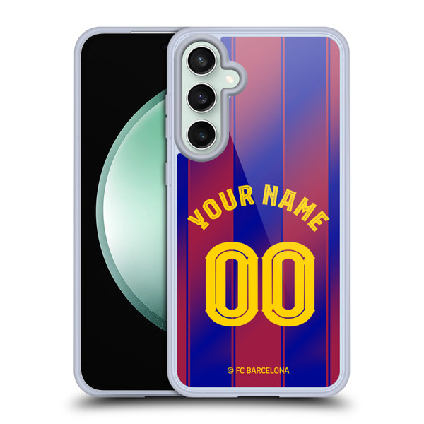 Custom Customised Personalised FC Barcelona 2025/26 Kit Home Soft Gel Case for Samsung Galaxy S23 FE 5G