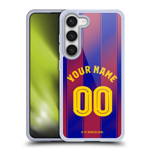 Custom Customised Personalised FC Barcelona 2025/26 Kit Home Soft Gel Case for Samsung Galaxy S23 5G