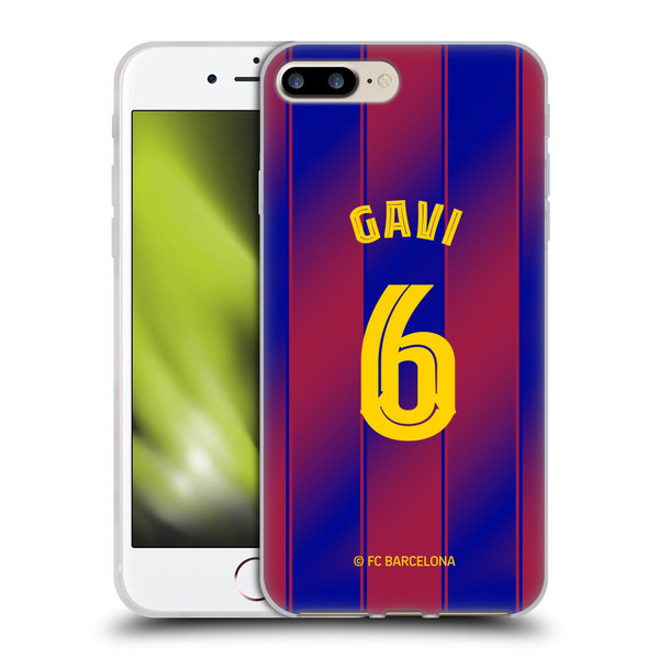 FC Barcelona 2025/26 Players Home Kit Gavi Soft Gel Case for Apple iPhone 7 Plus / iPhone 8 Plus & MagSafe