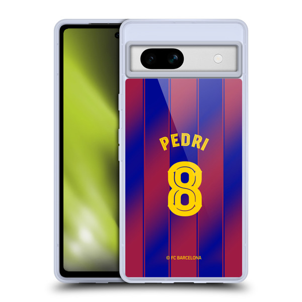 FC Barcelona 2025/26 Players Home Kit Pedri Soft Gel Case for Google Pixel 7a