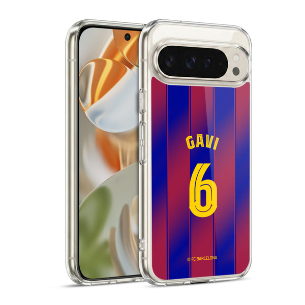 FC Barcelona 2025/26 Players Home Kit Gavi Soft Gel Case for Google Pixel 9 / Pixel 9 Pro