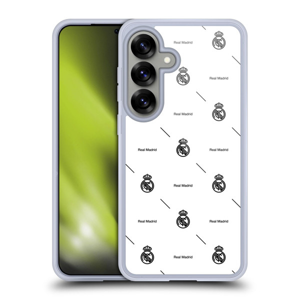 Real Madrid CF Legend Black Logo Pattern Soft Gel Case for Samsung Galaxy S25