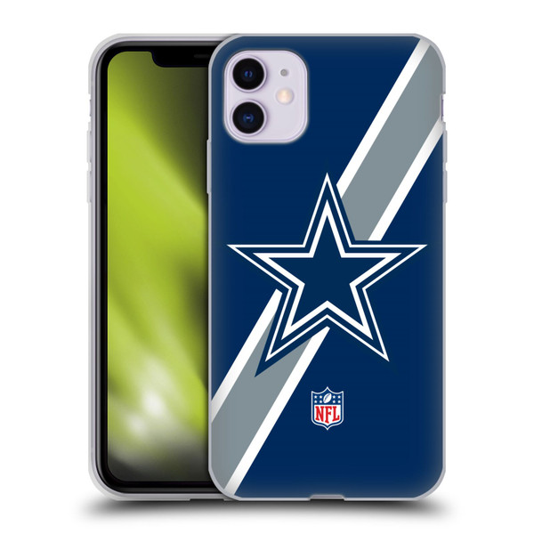 NFL Dallas Cowboys Logo Stripes Soft Gel Case for Apple iPhone 11
