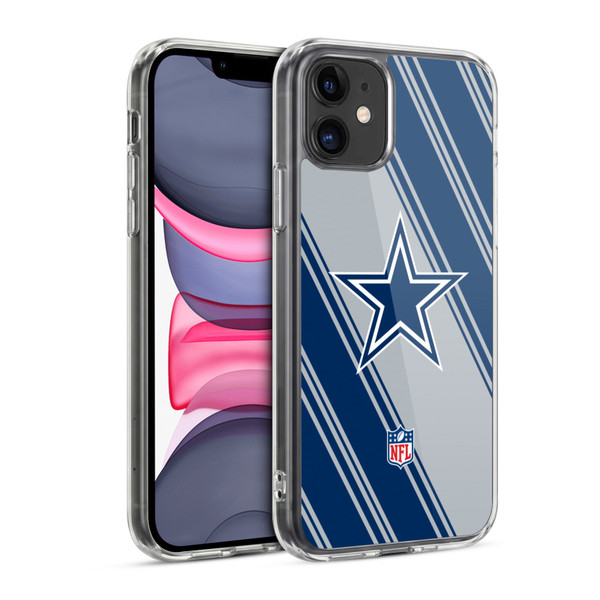 NFL Dallas Cowboys Artwork Stripes Soft Gel Case for Apple iPhone 11