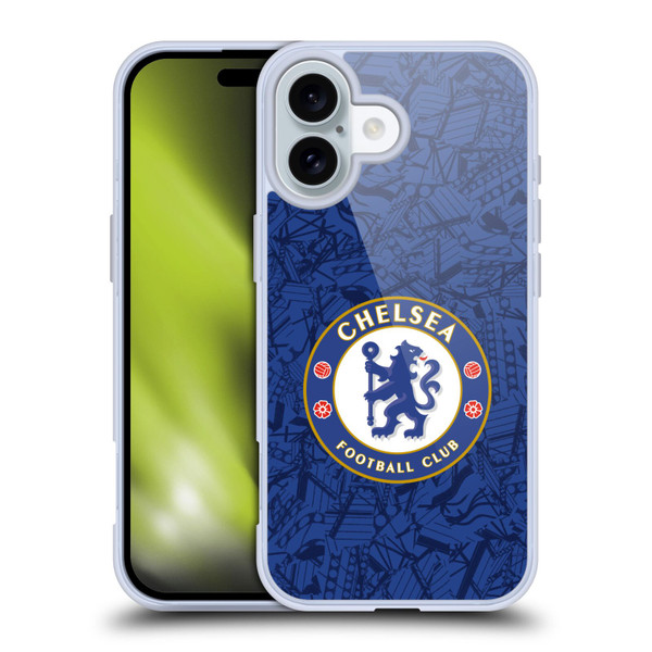 Chelsea Football Club 2019/20 Kit Home Soft Gel Case for Apple iPhone 16