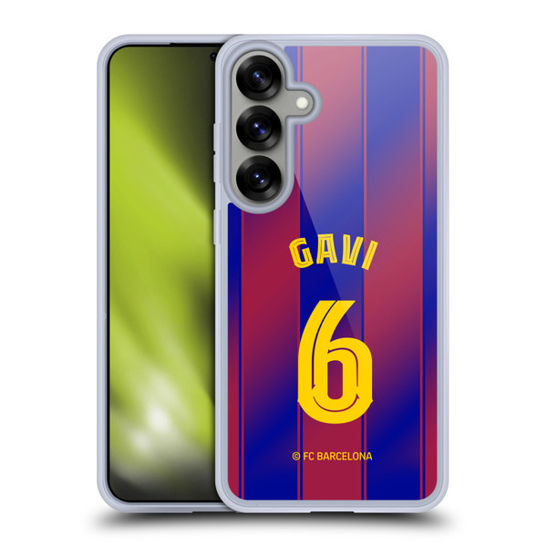 FC Barcelona 2025/26 Players Home Kit Gavi Soft Gel Case for Samsung Galaxy S25+