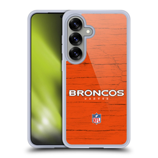 NFL Denver Broncos Logo Distressed Look Soft Gel Case for Samsung Galaxy S25