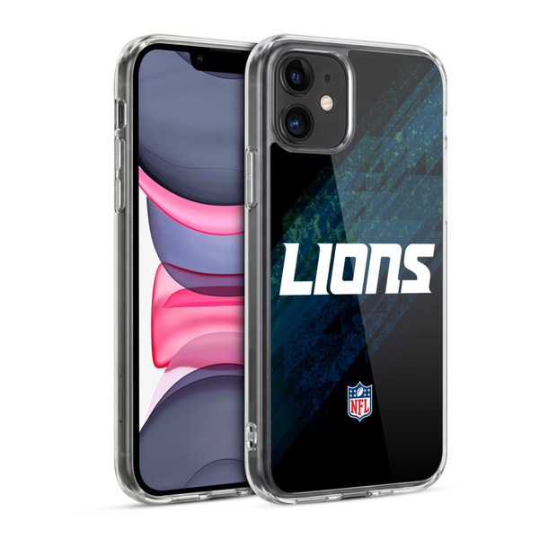 NFL Detroit Lions Logo Blur Soft Gel Case for Apple iPhone 11