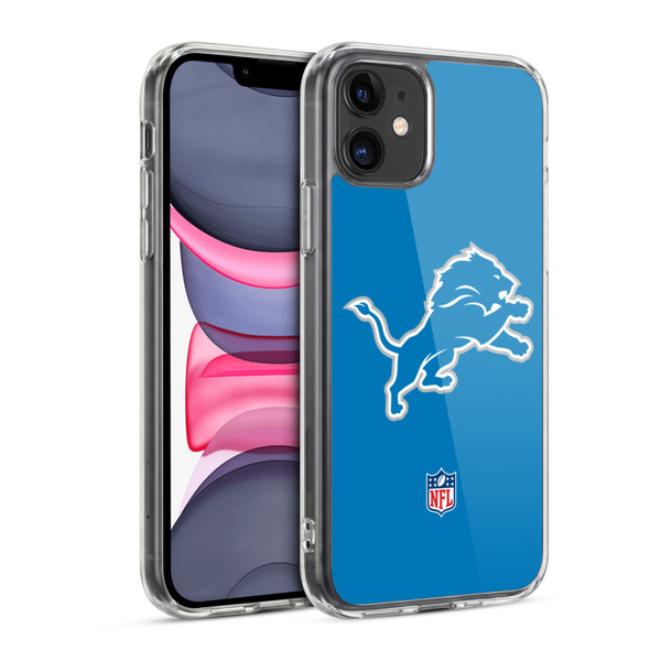 NFL Detroit Lions Logo Plain Soft Gel Case for Apple iPhone 11