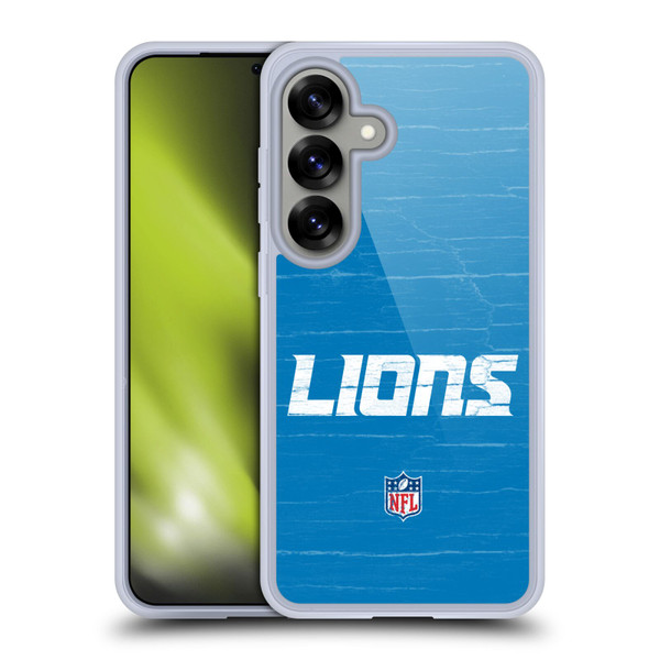 NFL Detroit Lions Logo Distressed Look Soft Gel Case for Samsung Galaxy S25
