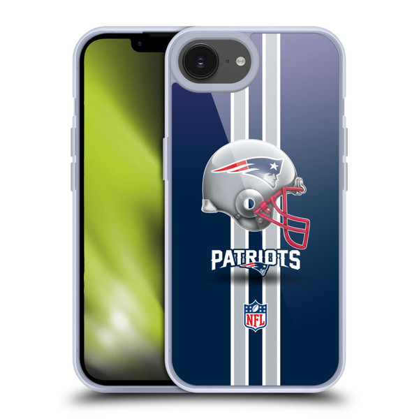 NFL New England Patriots Logo Helmet Soft Gel Case for Apple iPhone 16e NFL New England Patriots Logo Helmet Soft Gel Case for Apple iPhone 16e