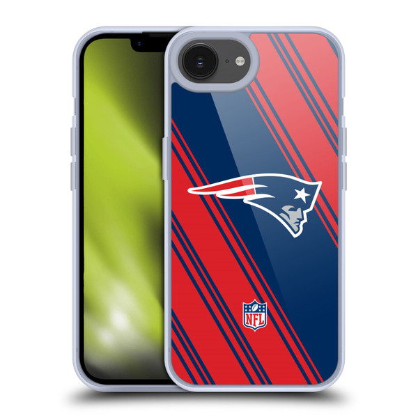 NFL New England Patriots Artwork Stripes Soft Gel Case for Apple iPhone 16e NFL New England Patriots Artwork Stripes Soft Gel Case for Apple iPhone 16e