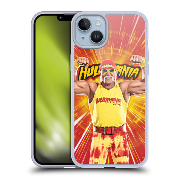 WWE Hulk Hogan Portrait Soft Gel Case for Apple iPhone 14 Plus