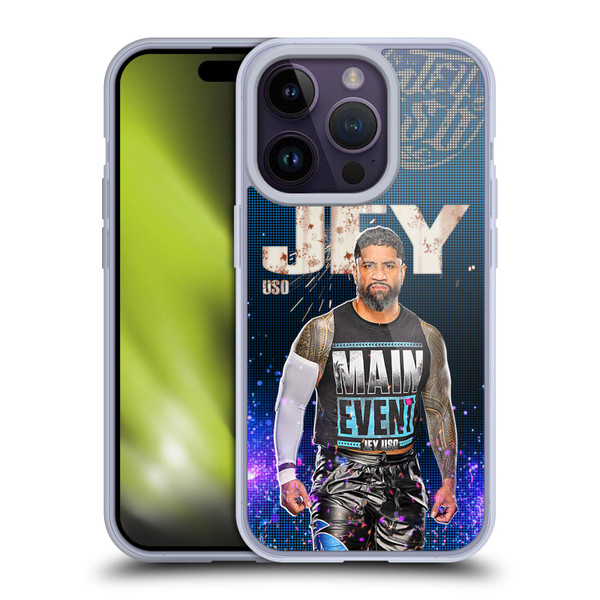 WWE Jey Uso Portrait Soft Gel Case for Apple iPhone 14 Pro