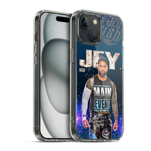 WWE Jey Uso Portrait Soft Gel Case for Apple iPhone 15 & MagSafe