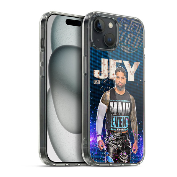 WWE Jey Uso Portrait Soft Gel Case for Apple iPhone 15 Plus & MagSafe
