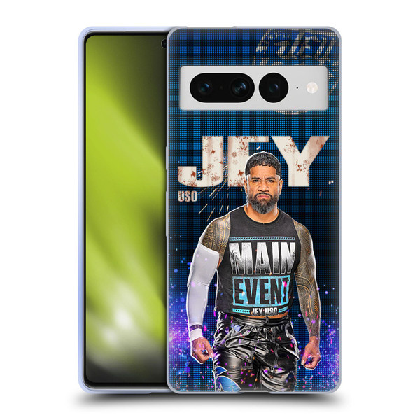 WWE Jey Uso Portrait Soft Gel Case for Google Pixel 7 Pro