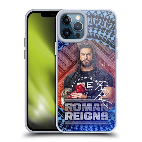 WWE Roman Reigns Tribal Pattern Soft Gel Case for Apple iPhone 12 Pro Max & MagSafe