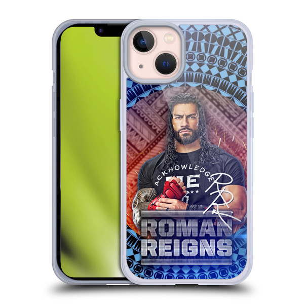 WWE Roman Reigns Tribal Pattern Soft Gel Case for Apple iPhone 13 & MagSafe